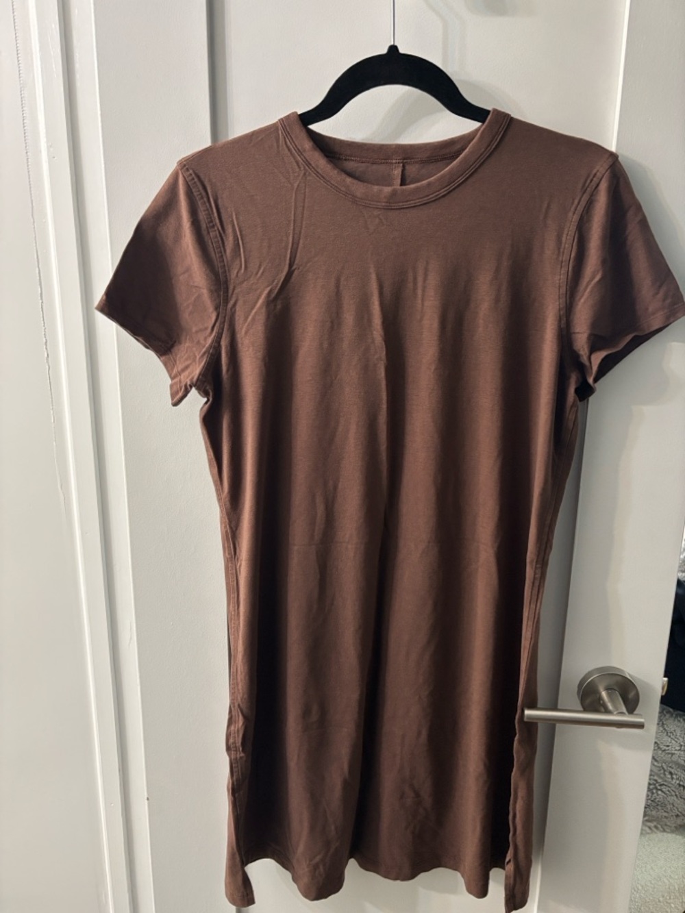 lululemon athletica Brown Short Sleeve Mini Dress